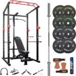 Home Gym Sets Multi-functional Power Cage,Home Adjustable Pullup Squat Rack - Image 4
