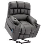 Electric Power Lift Recliner Chair Massage Chair For Elderly, Ergonomic Lounge Single Sofa Seat Living Room Lounge Recliners, Extra Large Recliner Chairs Sofa With 2 Cup Holders - Image 5