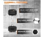 A Set Of Hexagonal Rubber-coated Dumbbells - Non-slip Grips That Are Durable And Space-saving For Home Gym Strength Training--Only Supports Self Pickup - Image 6