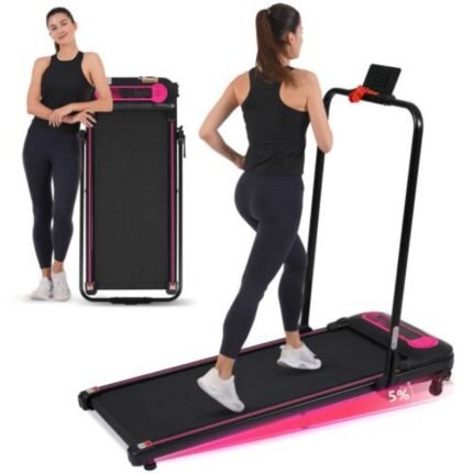 Home Office Folding Desk Treadmill 2.5 Horsepower With Adjustable Slope And Two Speed Modes, Load-bearing Capacity Of 300 Pounds