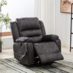 Electric Power Lift Recliner Chair Sofa With Massage And Heat For Elderly 2 Side Pockets USB Ports Single Recliner Chairs For Living Room Overstuffed Breathable Fabric Reclining - Image 9