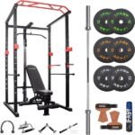 Home Gym Sets Multi-functional Power Cage,Home Adjustable Pullup Squat Rack - Image 3