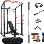 Home Gym Sets Multi-functional Power Cage,Home Adjustable Pullup Squat Rack - Image 2