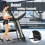 Silent Motor Dual Shock Absorption 330 Lbs Loading Portable Folding Treadmill With Intuitive LCD Panel - Image 4