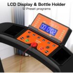 Elderly Rehabilitation Treadmill With Long Armrests LCD Display 300 Lbs Weight Capacity 3 Control Modes Cup Holder 0.5 To 7.5 MPH Speed Safety Key Easy-Move Wheels - Image 9