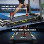 Silent Motor Dual Shock Absorption 330 Lbs Loading Portable Folding Treadmill With Intuitive LCD Panel - Image 2