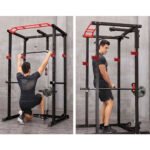 Multi-functional Power Cage Home Adjustable Pullup Squat Rack Capacity Comprehensive Fitness Barbell Rack - Image 3