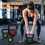 Only Supports Self Pickup  Wide Grip 3-Piece Or 4-Piece Kettlebell Fitness Weight Sets Of 5 Lbs, 10 Lbs, 15 Lbs, And 20 Lbs, 3-Piece Sets - Image 9