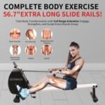 Rowing Machine 264 LBS Weight Capacity Foldable Rower For Home Use With Comfortable Seat Cushion - Image 7