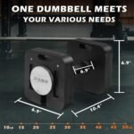 Adjustable Dumbbell 9 In 1 Free Weights For Multiweight Options Quick-Lock Adjustable Dumbbell Sets With Anti-Slip Steel Handle For Full-Body Home Gym Workouts - Image 3