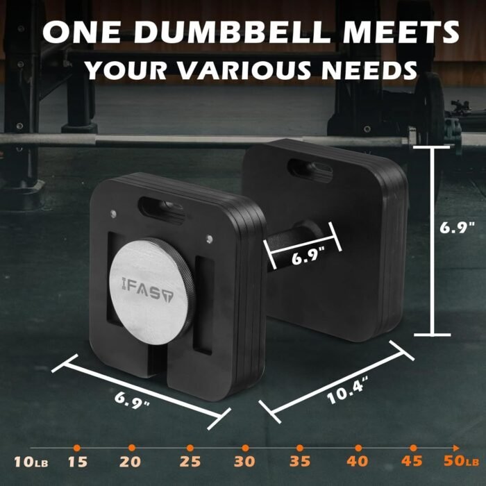 Adjustable Dumbbell 9 In 1 Free Weights For Multiweight Options Quick-Lock Adjustable Dumbbell Sets With Anti-Slip Steel Handle For Full-Body Home Gym Workouts - Image 3