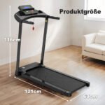 EU Electric Treadmill, Folding Treadmill For Home Up To 12 Kmh, With LED Display, App And Tablet Holder, Compact Treadmill For Home And Office - Image 7