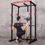 Multi-functional Power Cage Home Adjustable Pullup Squat Rack Capacity Comprehensive Fitness Barbell Rack - Image 6