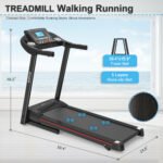 Fitshow App Home Foldable Treadmill With Incline, Folding Treadmill For Home Workout, Electric Walking Running Treadmill Machine 5 LCD Screen 250 LB Capacity Bluetooth Music - Image 6