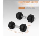 A Set Of Hexagonal Rubber-coated Dumbbells - Non-slip Grips That Are Durable And Space-saving For Home Gym Strength Training--Only Supports Self Pickup - Image 9