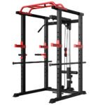 Multi-functional Power Cage Home Adjustable Pullup Squat Rack Capacity Comprehensive Fitness Barbell Rack - Image 9