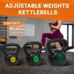 Only Supports Self Pickup  Wide Grip 3-Piece Or 4-Piece Kettlebell Fitness Weight Sets Of 5 Lbs, 10 Lbs, 15 Lbs, And 20 Lbs, 3-Piece Sets - Image 4