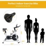 Stationary Bikes For Home Spin Indoor Exercise Bike With LCD Monitor And Comfortable Seat Cushion For Home Gym Cardio Fitness Training - Image 2